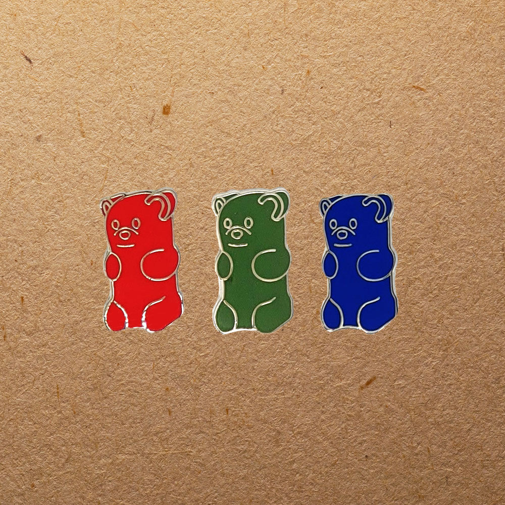 GUMMY BEAR 3 PACK-red,green,blue