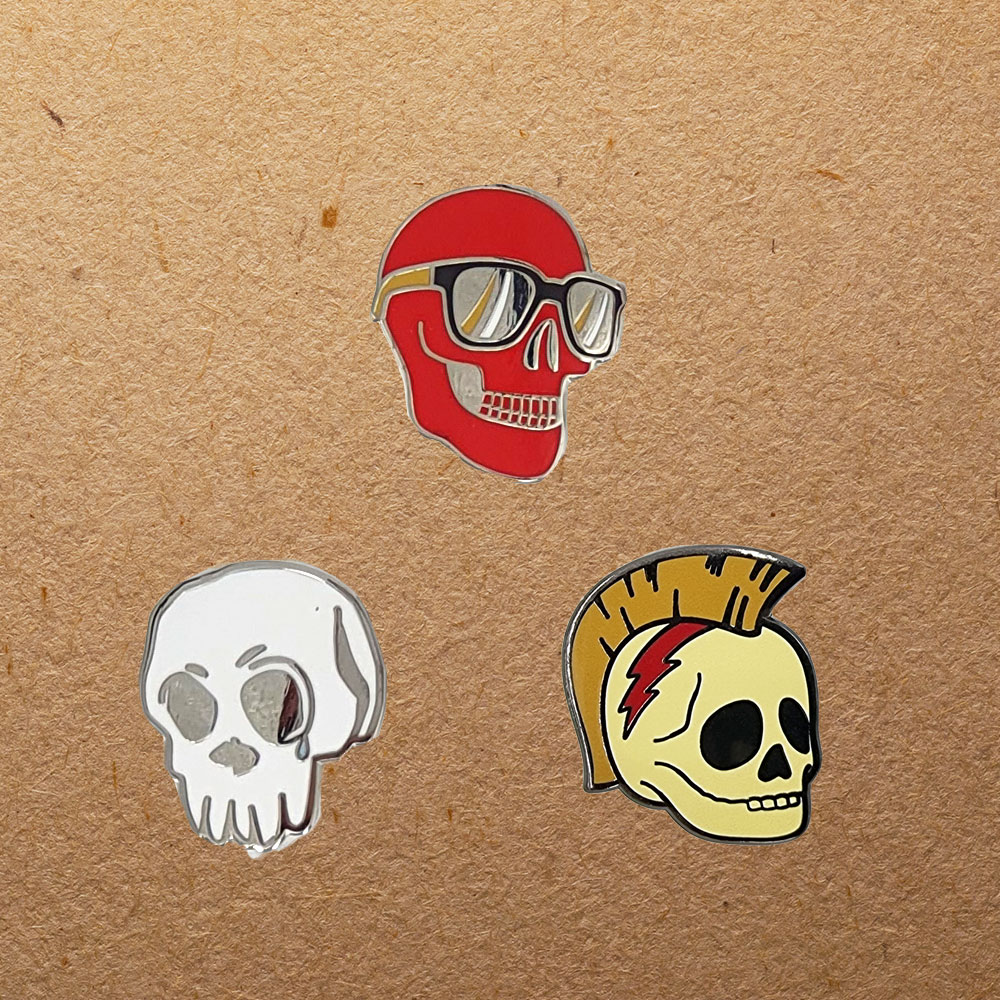 SKULL 3 PACK-crying,babypunk,red